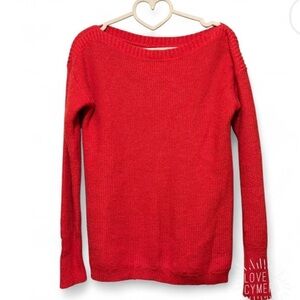 Banana Republic Vibrant Red Crew Neck Sweater